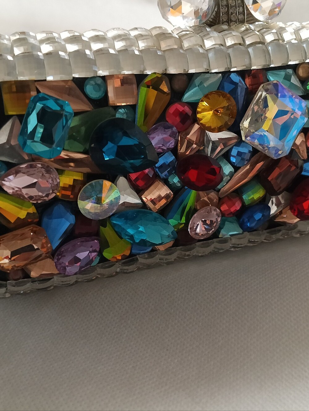 Rhinestone Multicolor Jeweled Women’s Clutch - Picture 5 of 9
